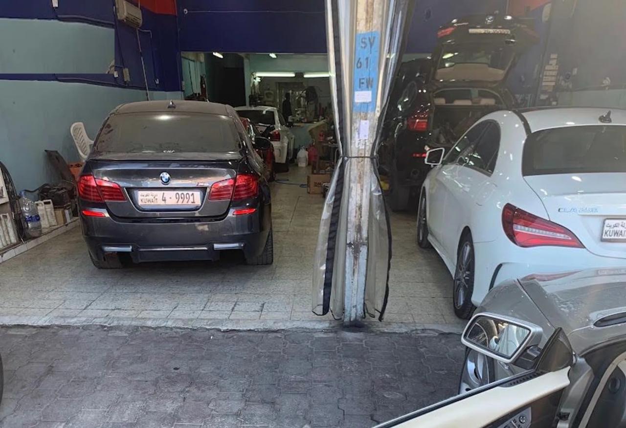 تصليح سيارات لمبرجيني ⁦⁦BM⁩⁩ مرسيدس مزراتي بورش فراري بنتلي روز رايز ميني كوبر اودي